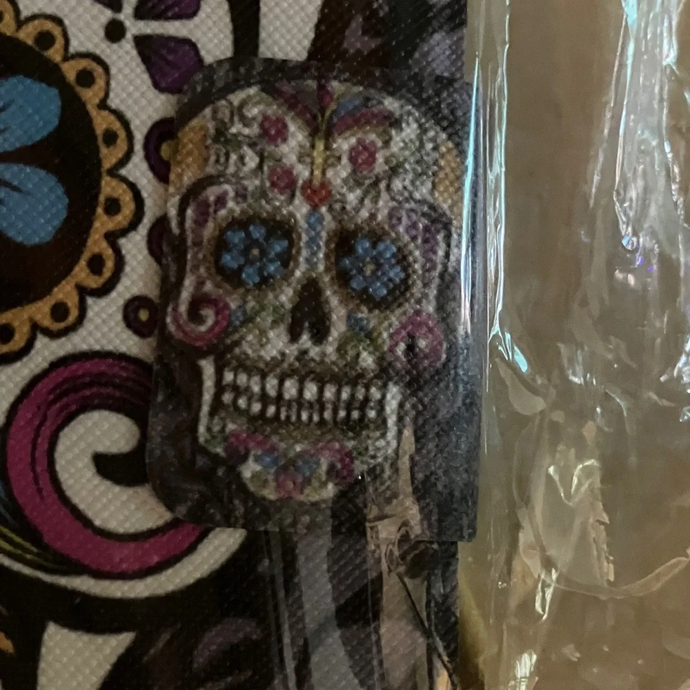 Sugar Skull Floral Tablet Cover in Purple